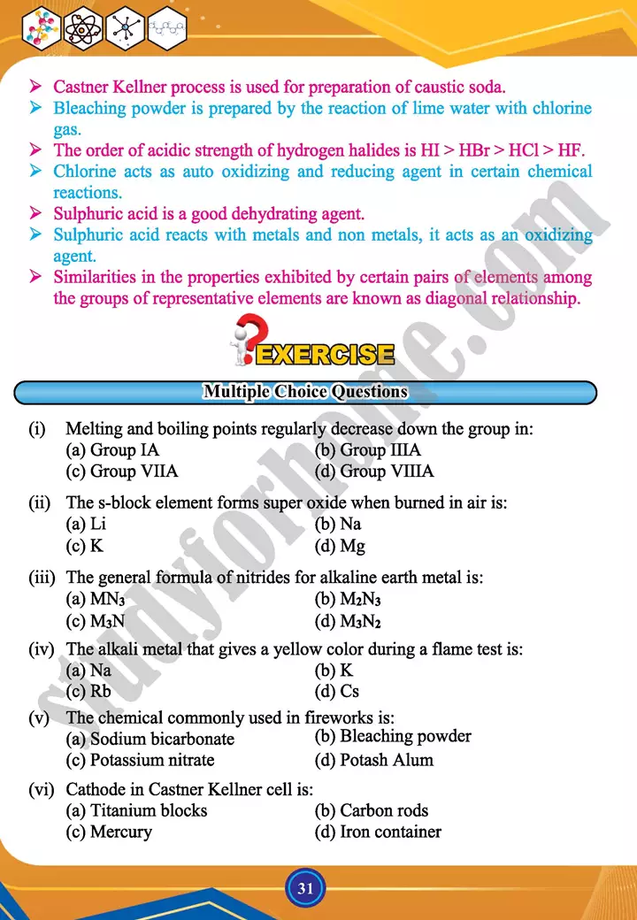 chapter 1 chemistry of representative elements chemistry 12th text book 31