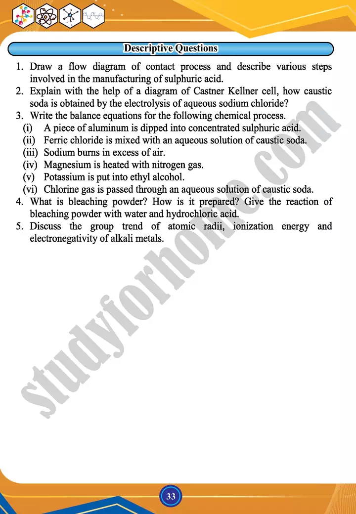 chapter 1 chemistry of representative elements chemistry 12th text book 33