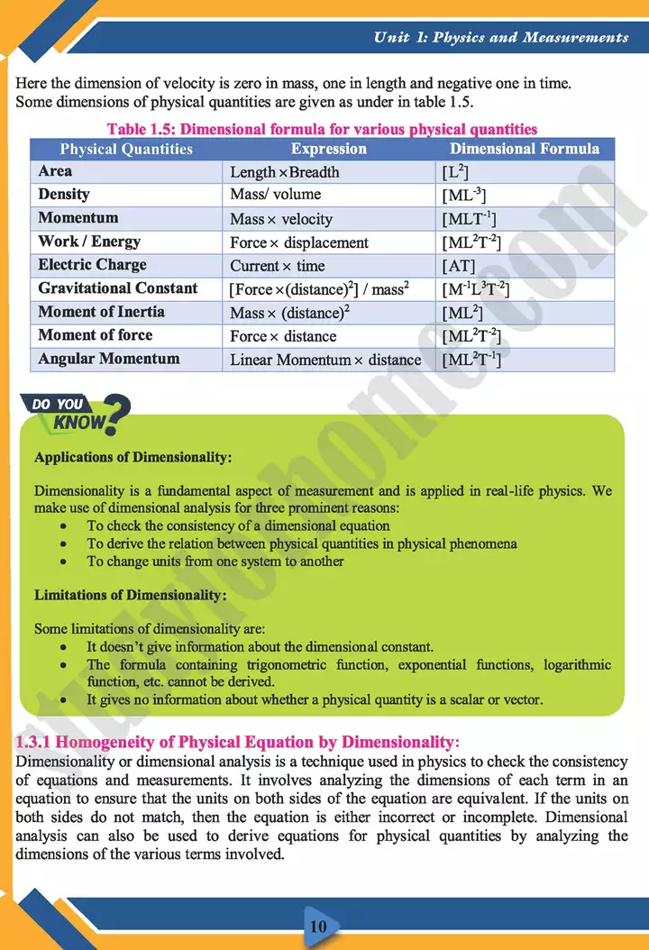 chapter 1 measurements physics 11th text book 10