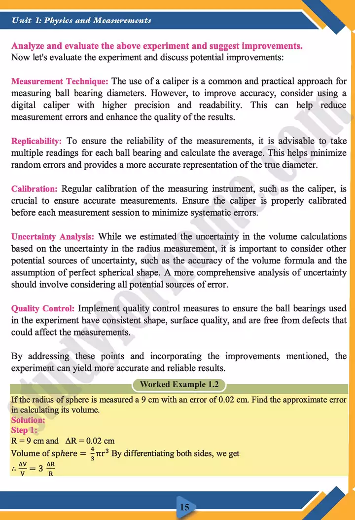 chapter 1 measurements physics 11th text book 15