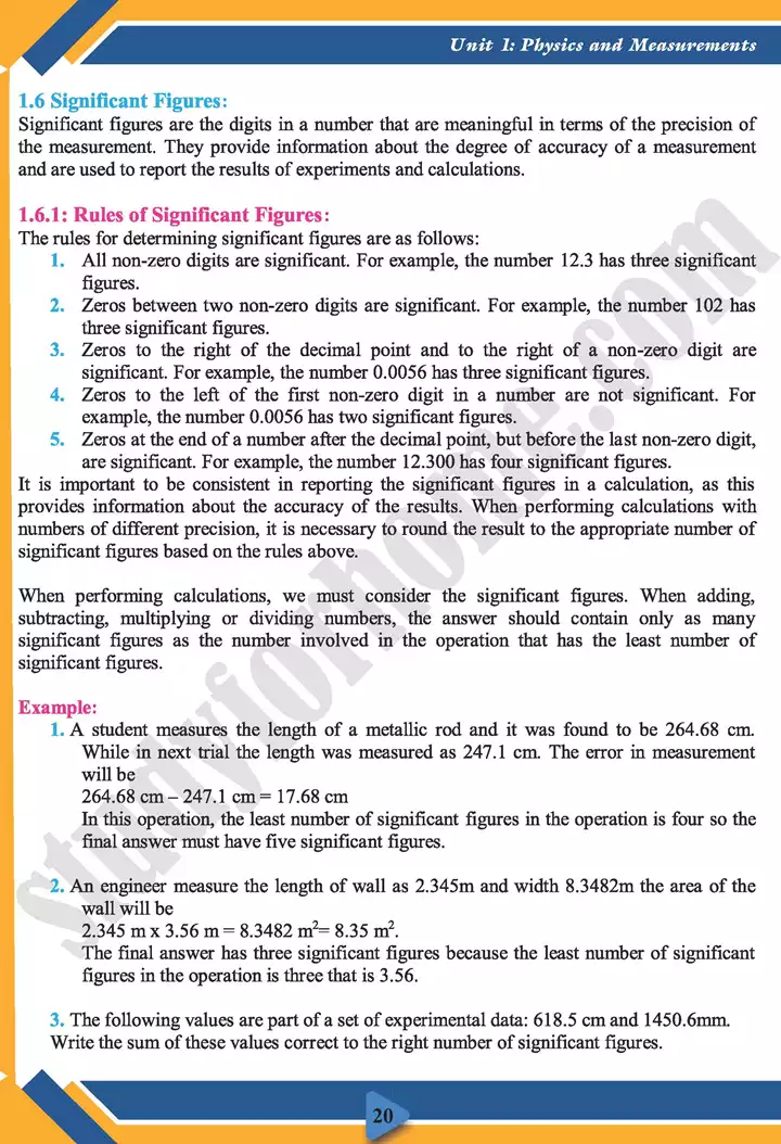 chapter 1 measurements physics 11th text book 20