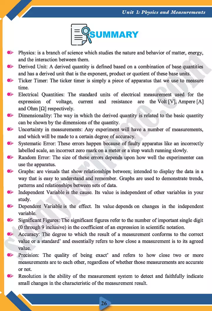 chapter 1 measurements physics 11th text book 26