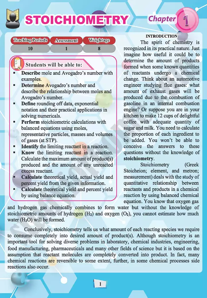 chapter 1 stoichiometry chemistry 11th text book 01