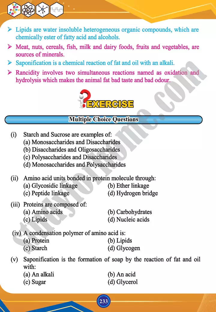 chapter 10 biochemistry chemistry 12th text book 17