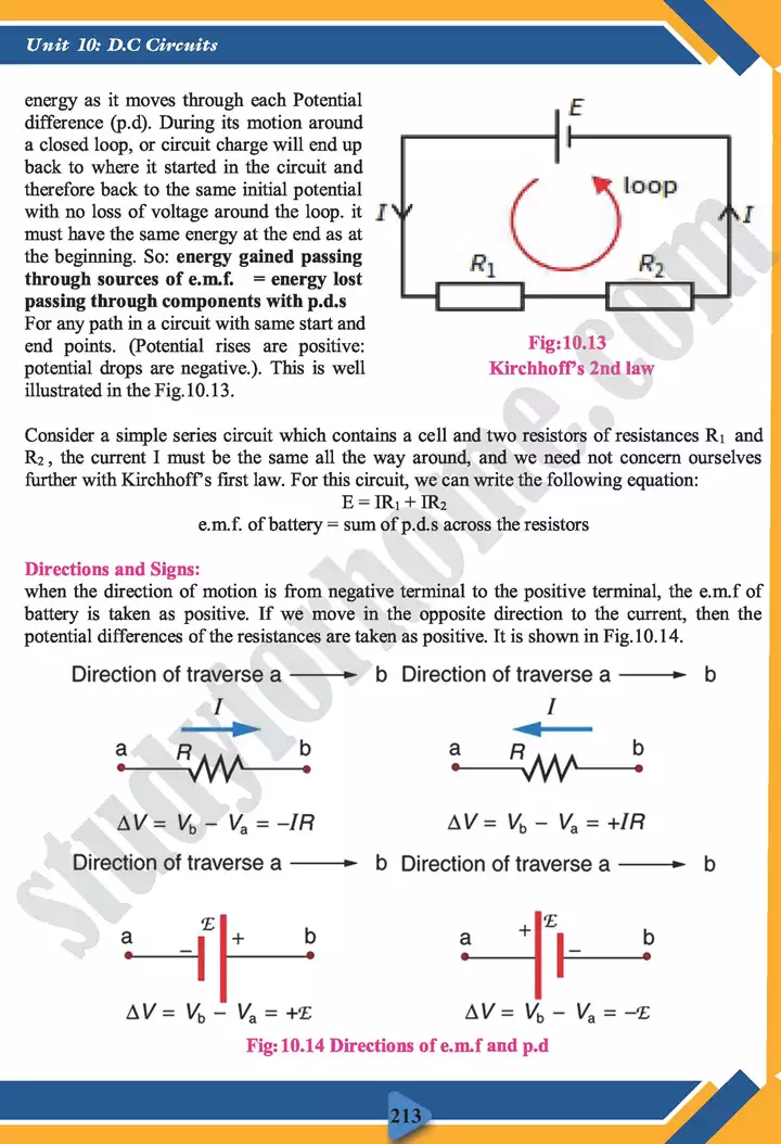 chapter 10 d c circuits physics 11th text book 17