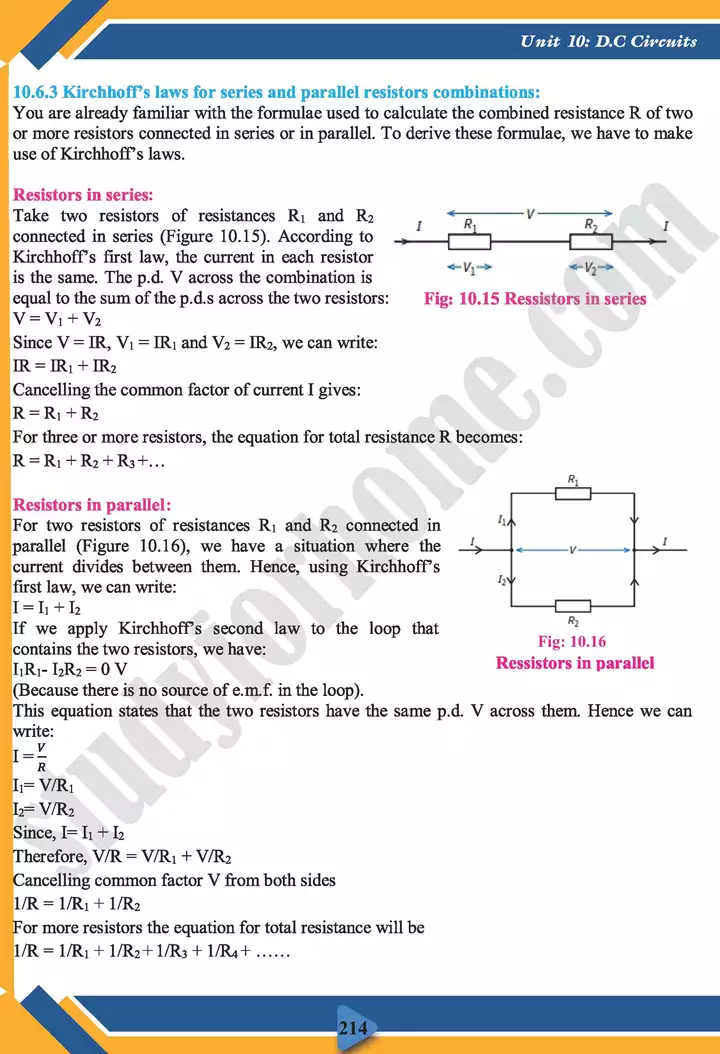 chapter 10 d c circuits physics 11th text book 18