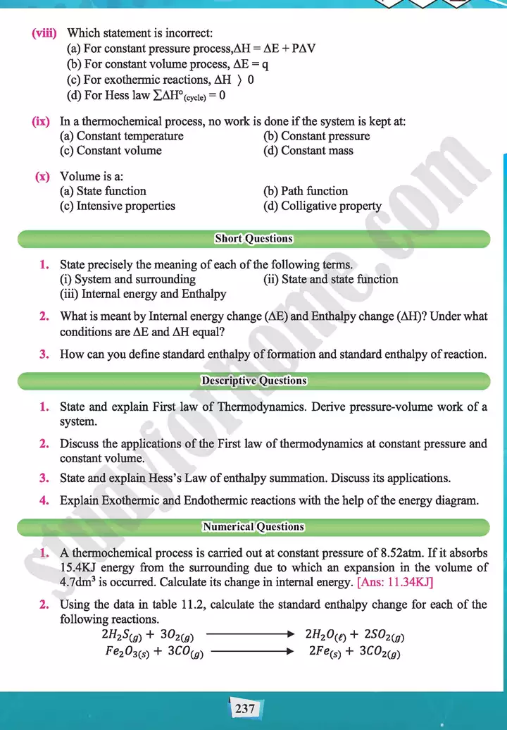 chapter 11 thermochemistry chemistry 11th text book 20