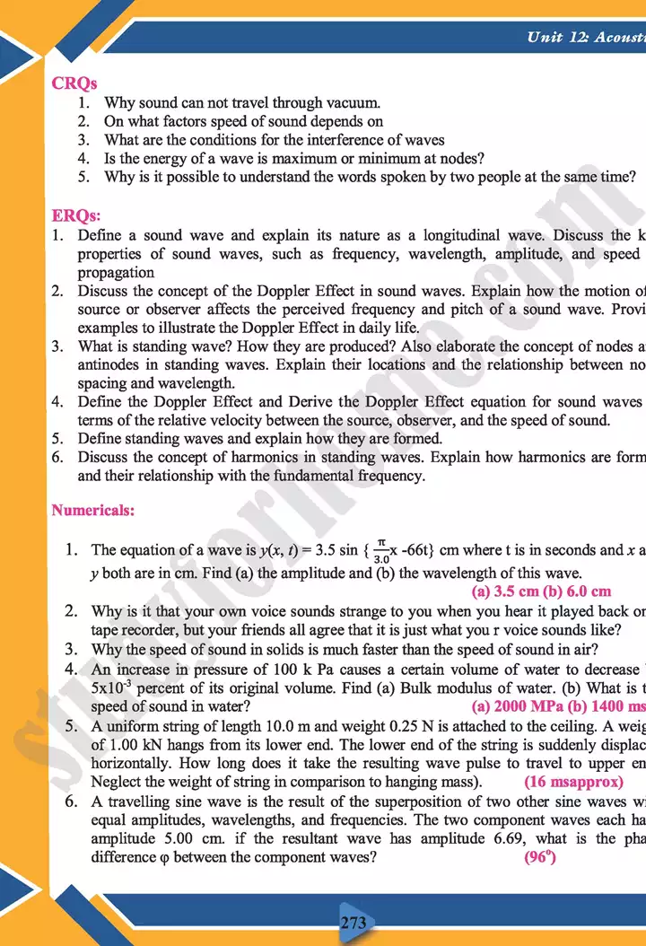 chapter 12 acoustics physics 11th text book 26