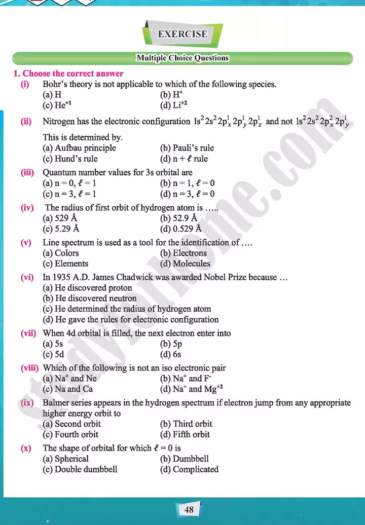 chapter 2 atomic structure chemistry 11th text book 27