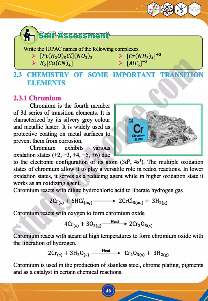 chapter 2 chemistry of outer transition d block elements chemistry 12th text book 13