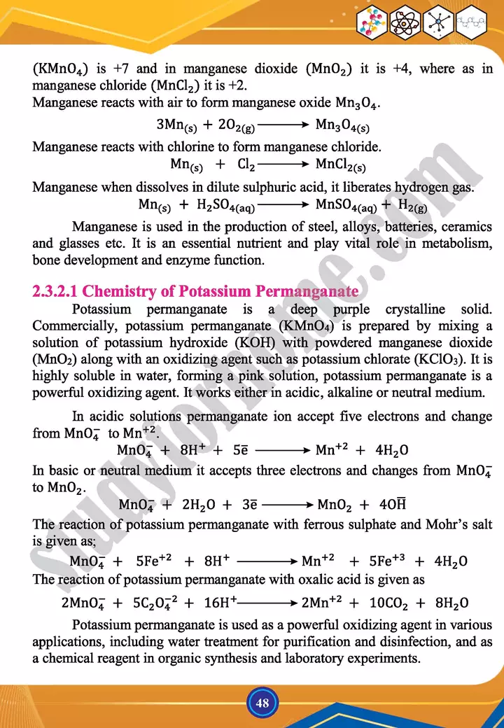 chapter 2 chemistry of outer transition d block elements chemistry 12th text book 15