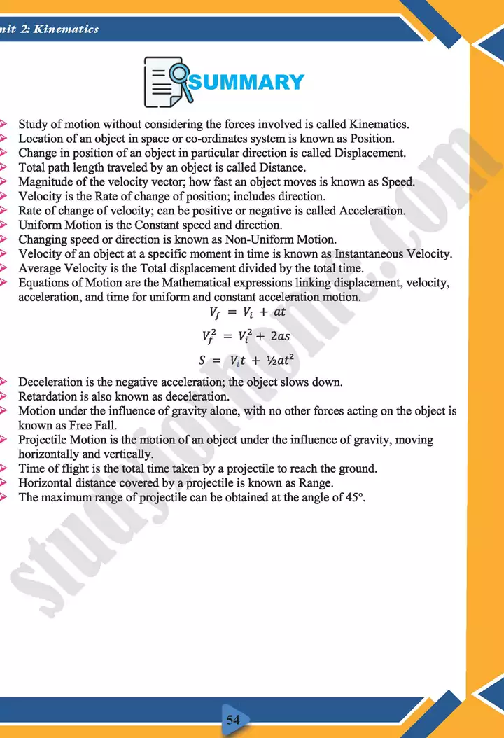 chapter 2 kinematics physics 11th text book 25