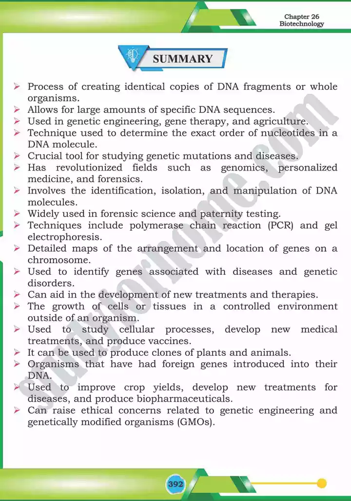 chapter 26 biotechnology biology 12th text book 37
