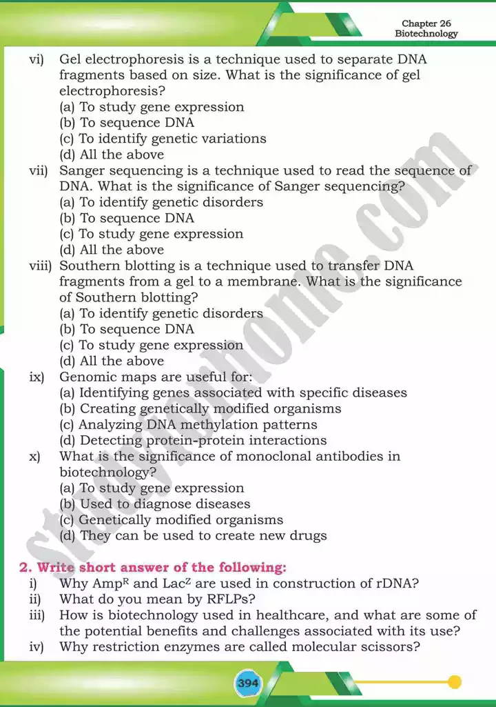 chapter 26 biotechnology biology 12th text book 39
