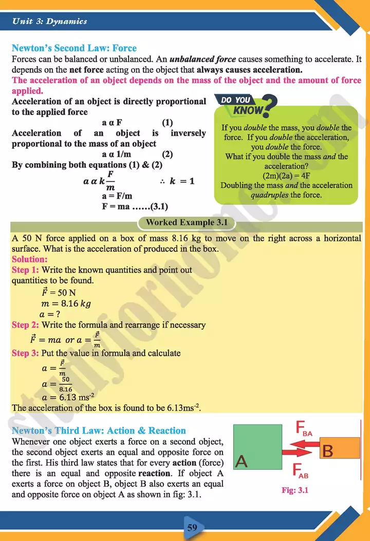 chapter 3 dynamics physics 11th text book 03