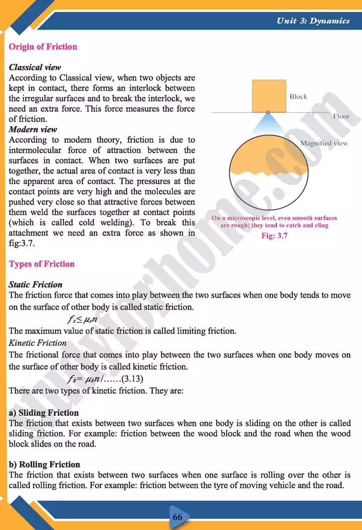 chapter 3 dynamics physics 11th text book 10