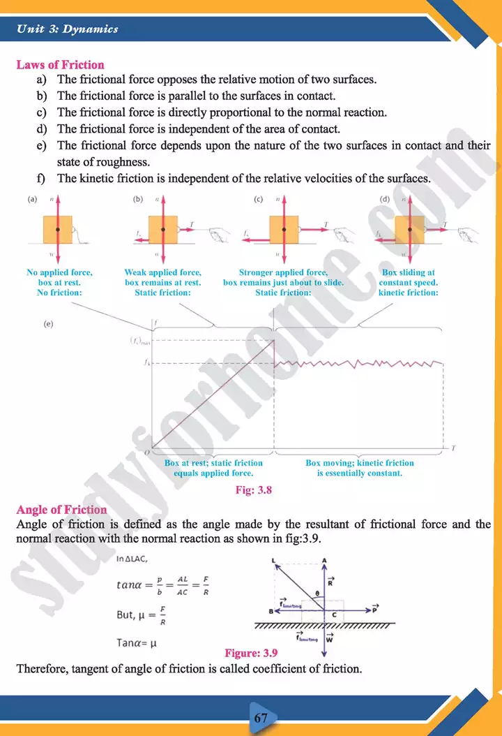 chapter 3 dynamics physics 11th text book 11