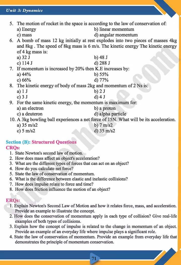 chapter 3 dynamics physics 11th text book 15