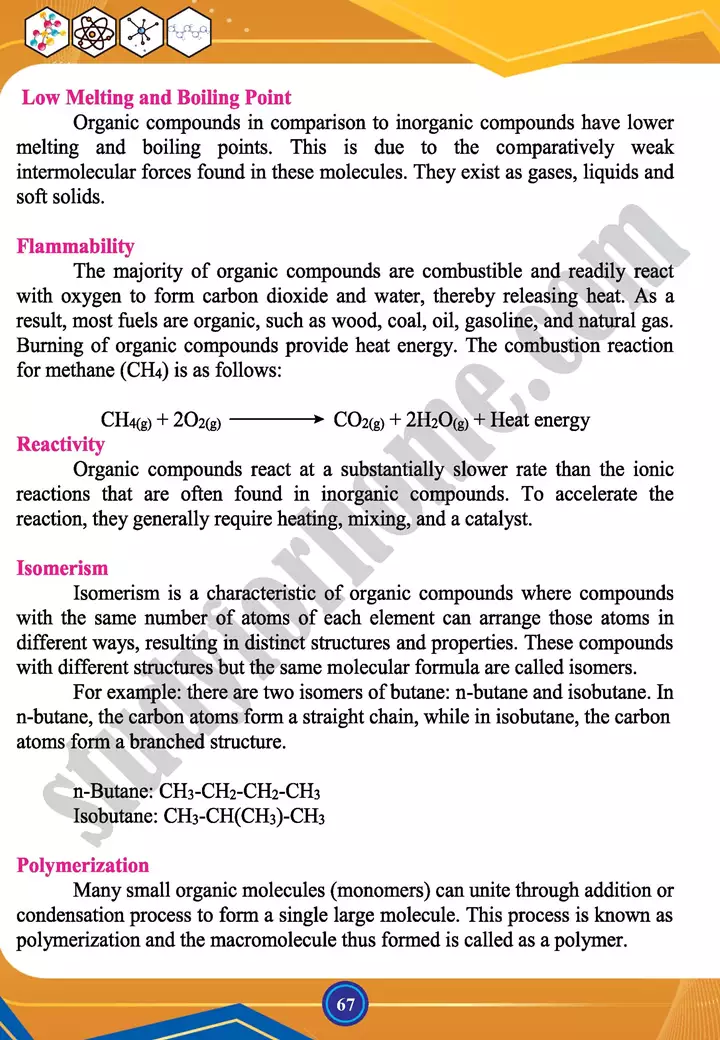 chapter 3 organic compounds chemistry 12th text book 10