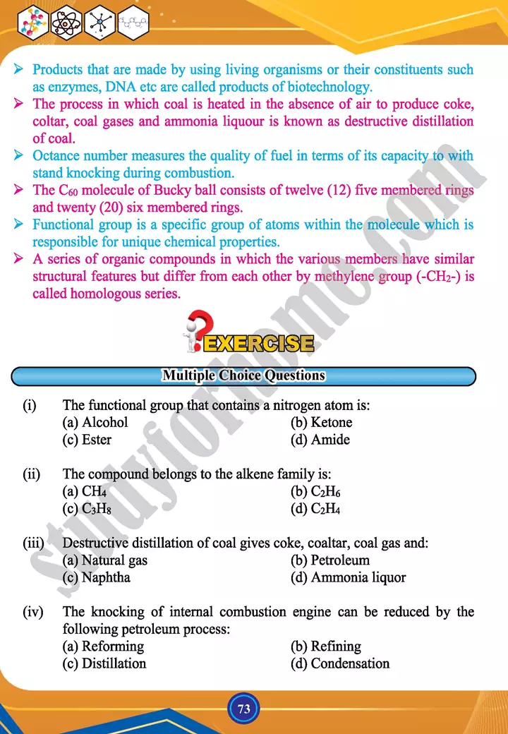 chapter 3 organic compounds chemistry 12th text book 16