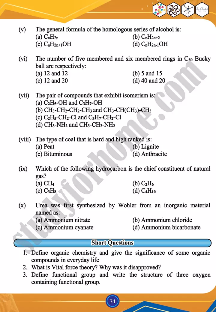 chapter 3 organic compounds chemistry 12th text book 17