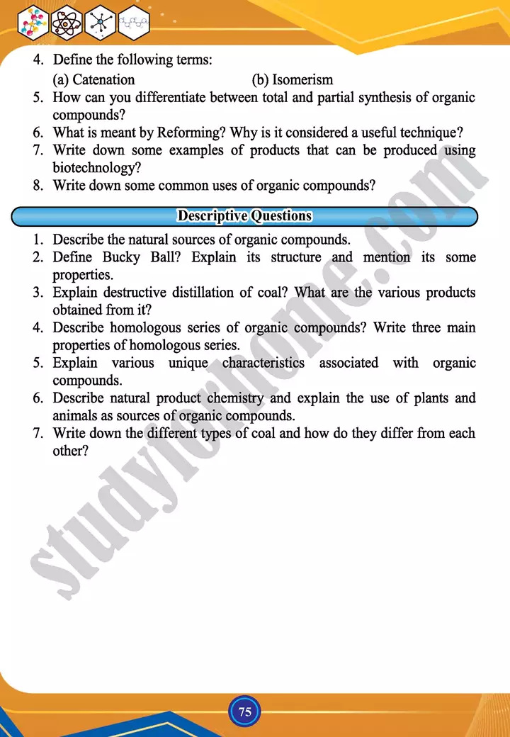 chapter 3 organic compounds chemistry 12th text book 18