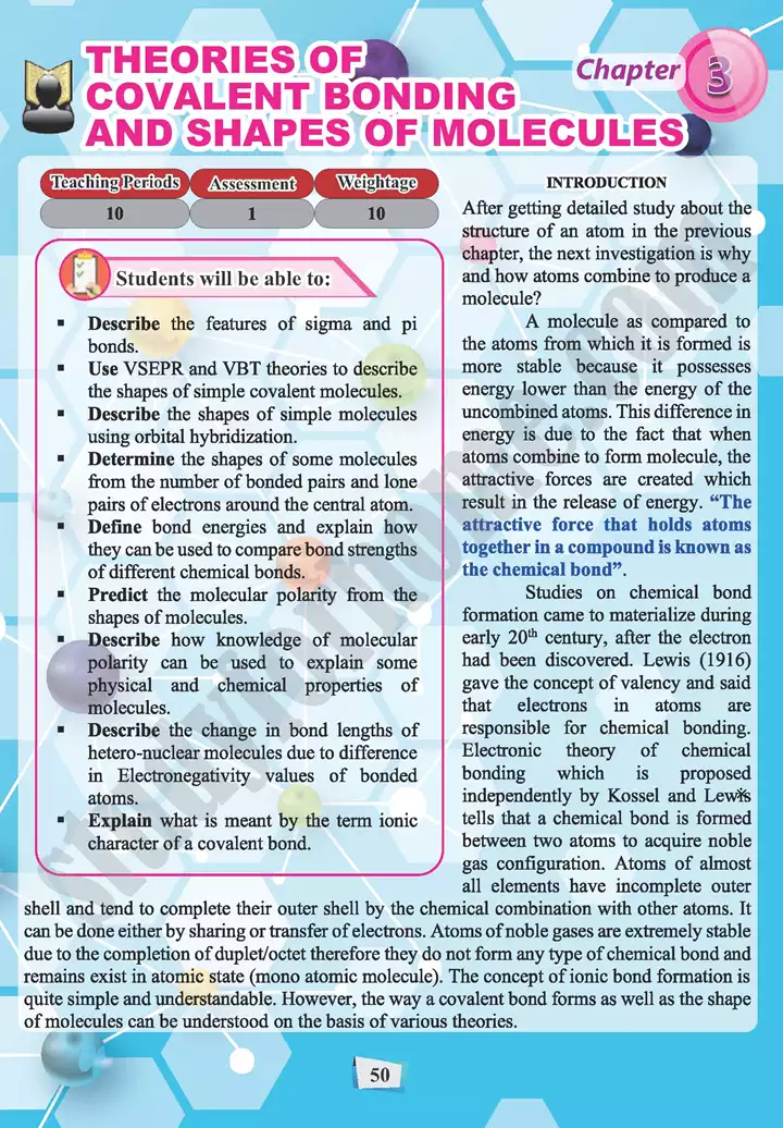 chapter 3 theories of covalent bonding and shapes of molecules chemistry 11th text book 01