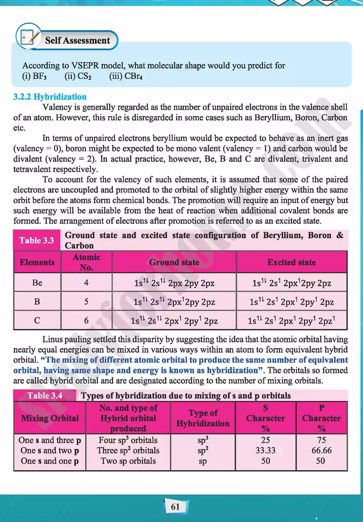 chapter 3 theories of covalent bonding and shapes of molecules chemistry 11th text book 12