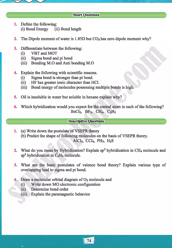 chapter 3 theories of covalent bonding and shapes of molecules chemistry 11th text book 25