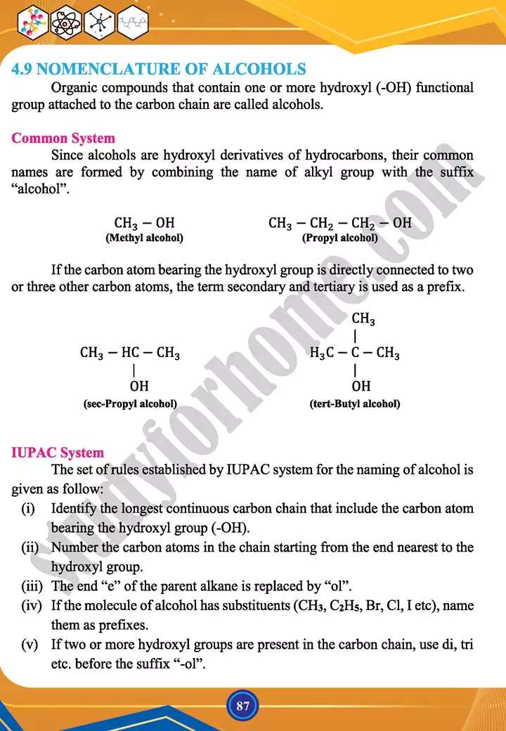 chapter 4 nomenclature of organic compounds chemistry 12th text book 12