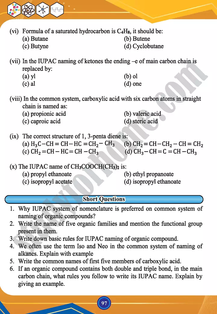 chapter 4 nomenclature of organic compounds chemistry 12th text book 22