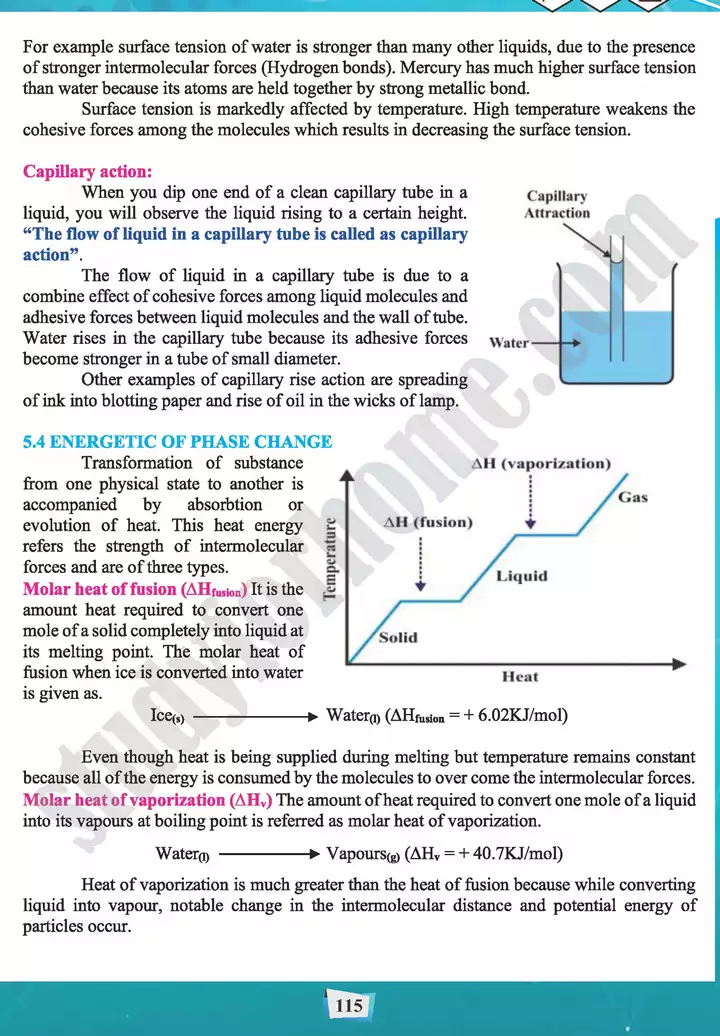 chapter 5 state of matter 2 liquids chemistry 11th text book 12