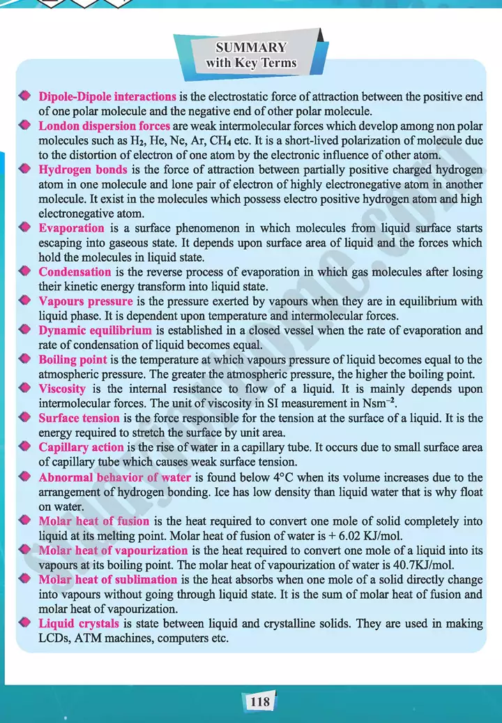 chapter 5 state of matter 2 liquids chemistry 11th text book 15