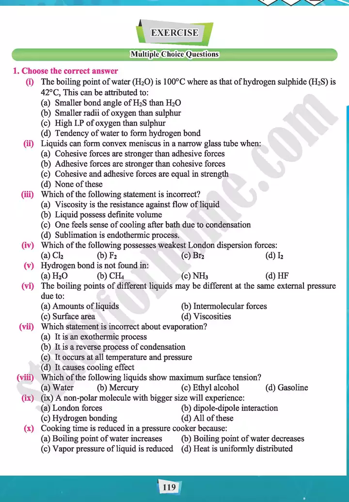 chapter 5 state of matter 2 liquids chemistry 11th text book 16