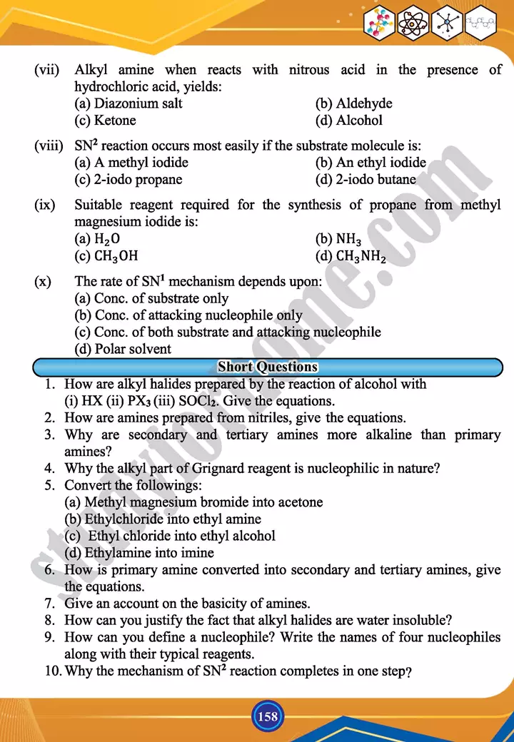 chapter 6 alkyl halides and amines chemistry 12th text book 22