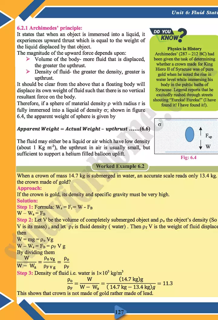 chapter 6 fluid statics physics 11th text book 06