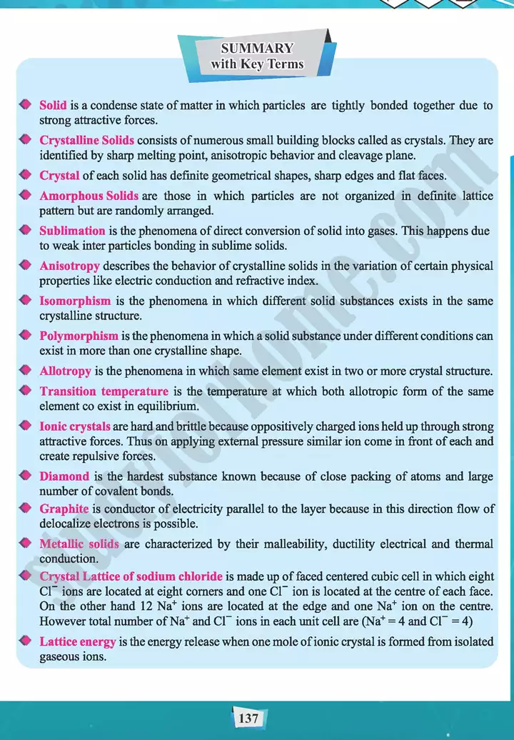 chapter 6 state of matter 3 solids chemistry 11th text book 17