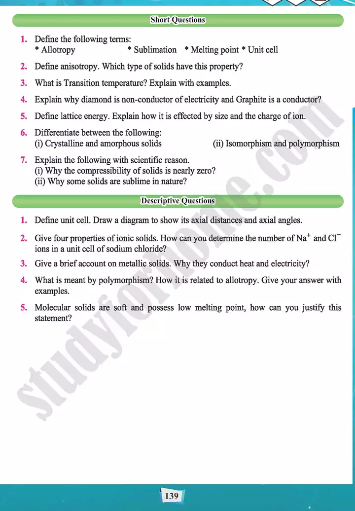 chapter 6 state of matter 3 solids chemistry 11th text book 19