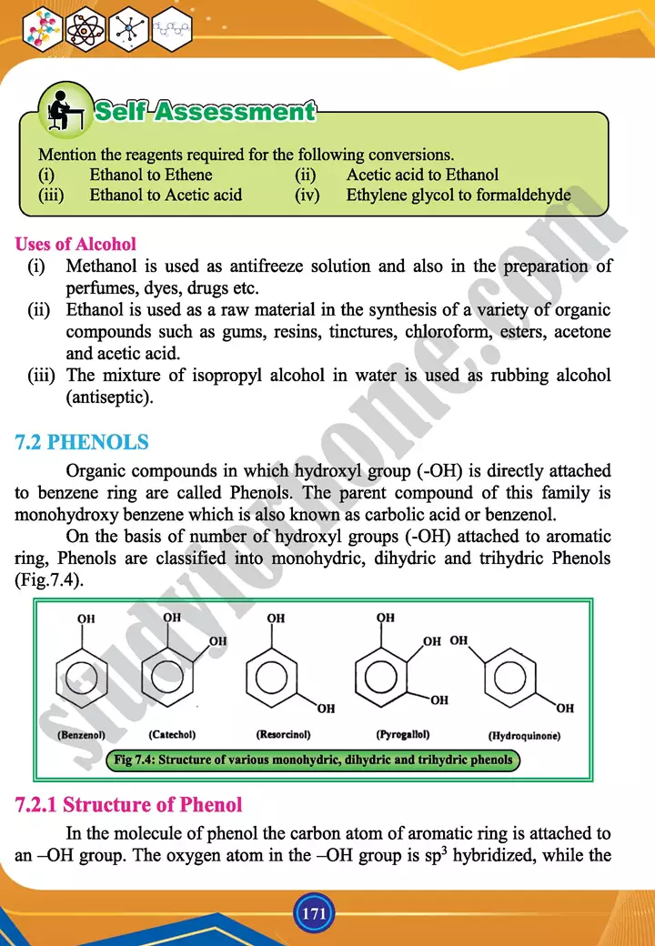 chapter 7 alcohols phenols and ethers chemistry 12th text book 12