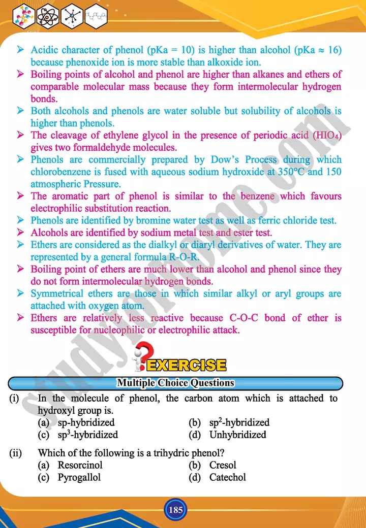 chapter 7 alcohols phenols and ethers chemistry 12th text book 26