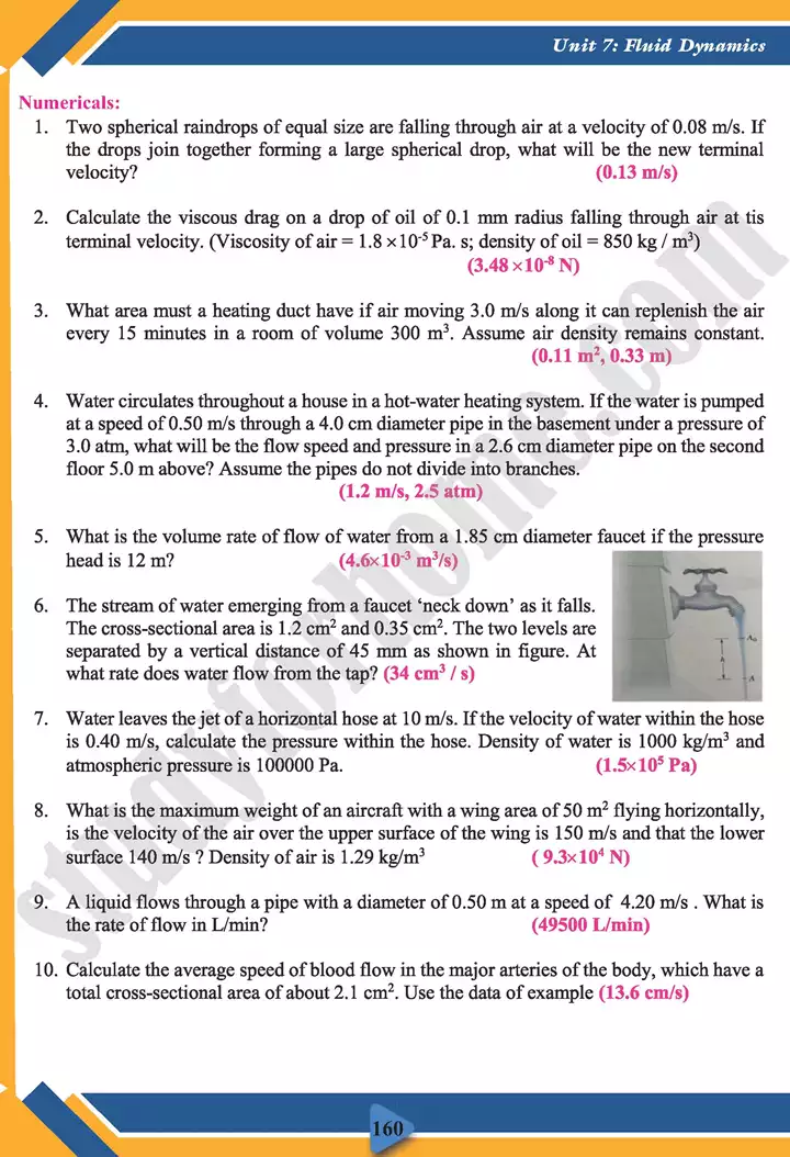 chapter 7 fluid dynamics physics 11th text book 20