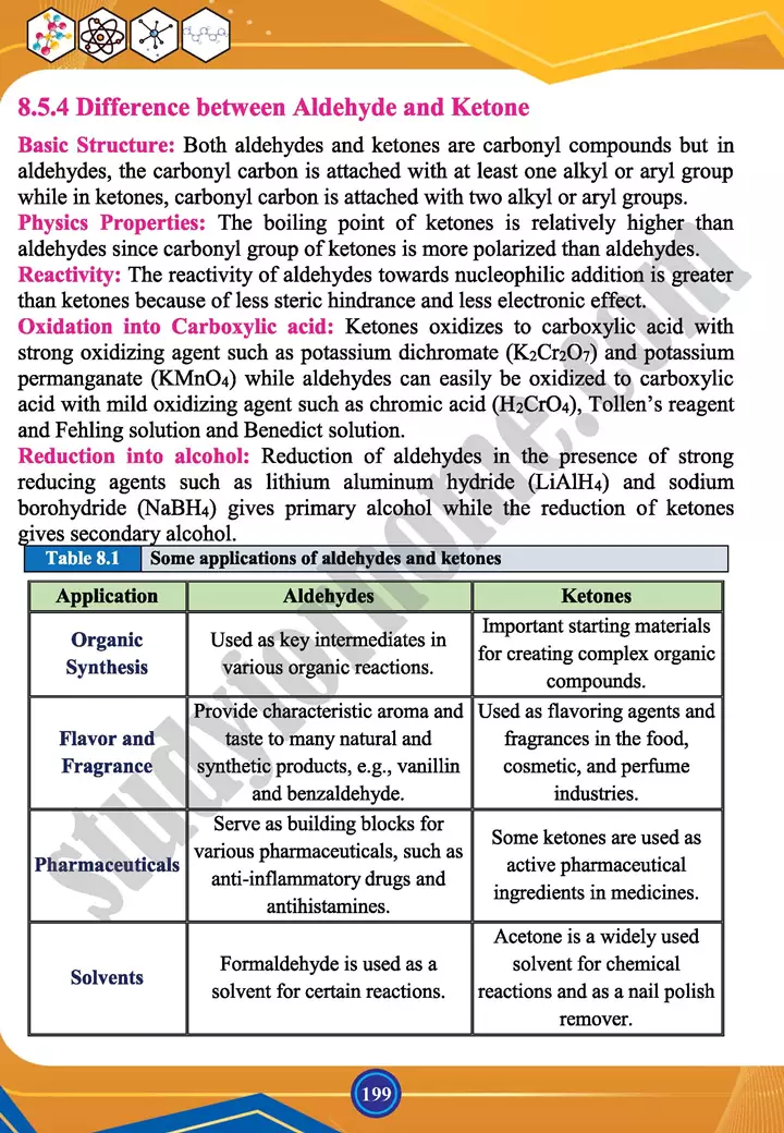 chapter 8 carbonyl compounds i aldehydes and keytones chemistry 12th text book 12