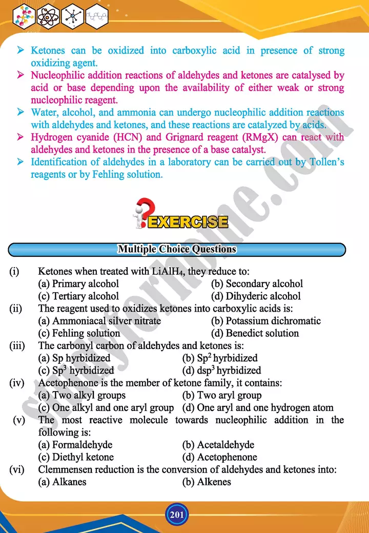 chapter 8 carbonyl compounds i aldehydes and keytones chemistry 12th text book 14