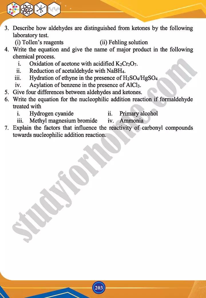 chapter 8 carbonyl compounds i aldehydes and keytones chemistry 12th text book 16