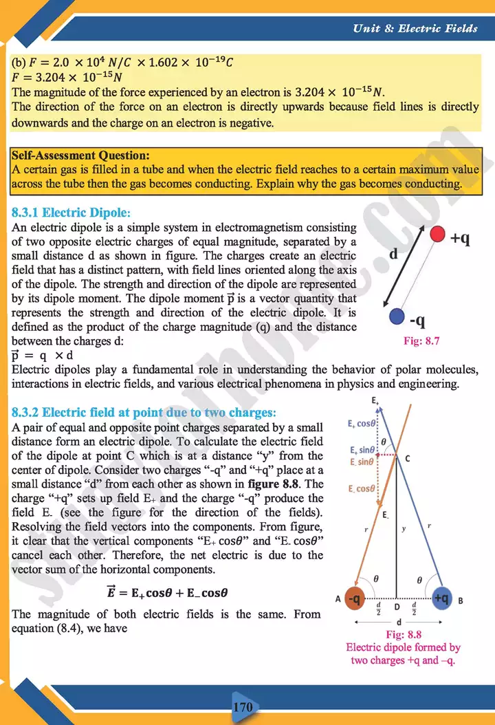 chapter 8 electric fields physics 11th text book 10