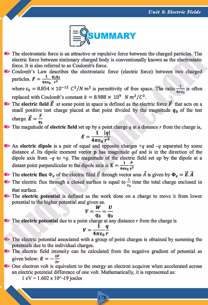 chapter 8 electric fields physics 11th text book 18