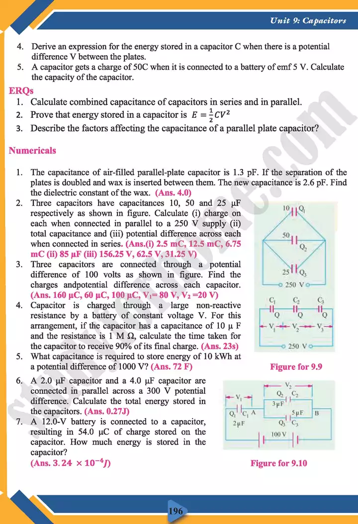 chapter 9 capacitors physics 11th text book 14