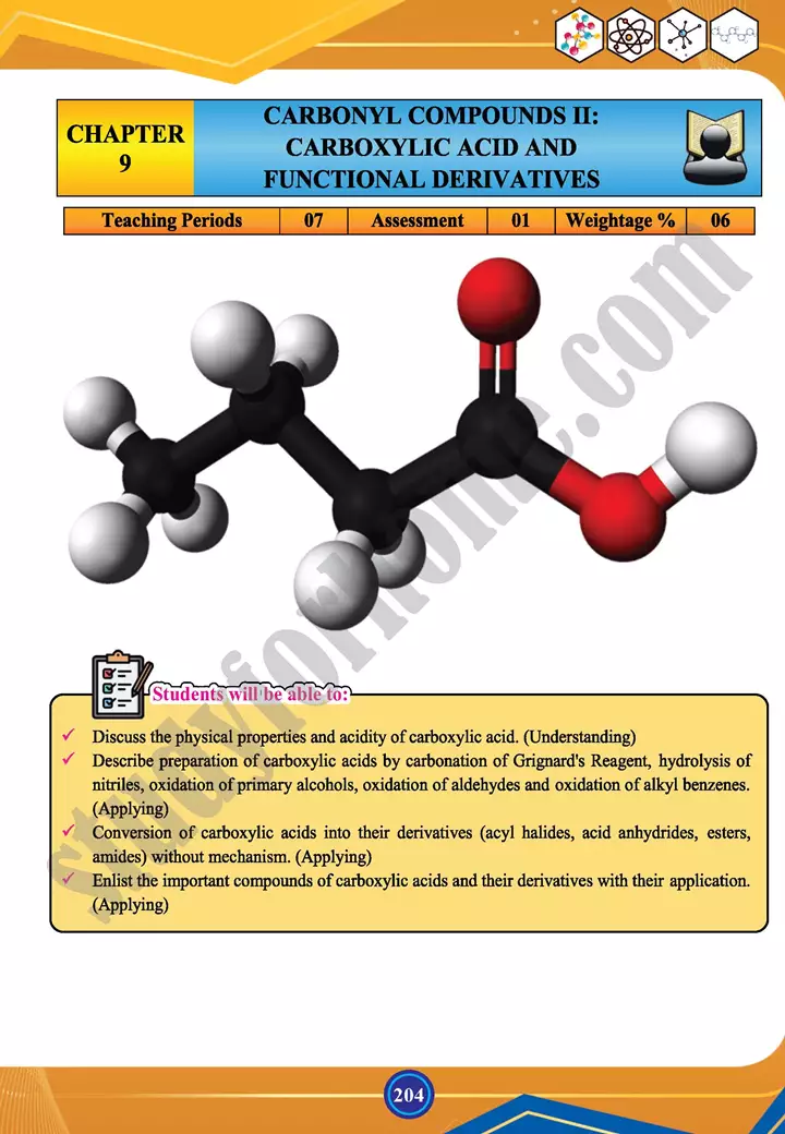 chapter 9 carbonyl compounds ii carboxylic acid and functional derivatives chemistry 12th text book 01