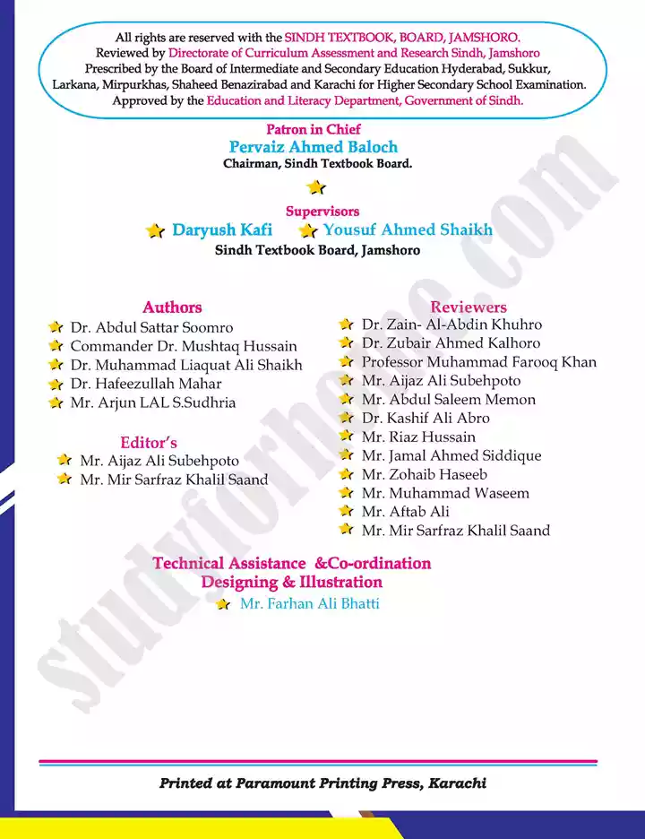 mathematics 11th text book index 03