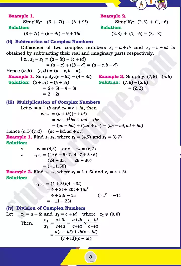 unit 1 complex numbers mathematics 11th text book 03